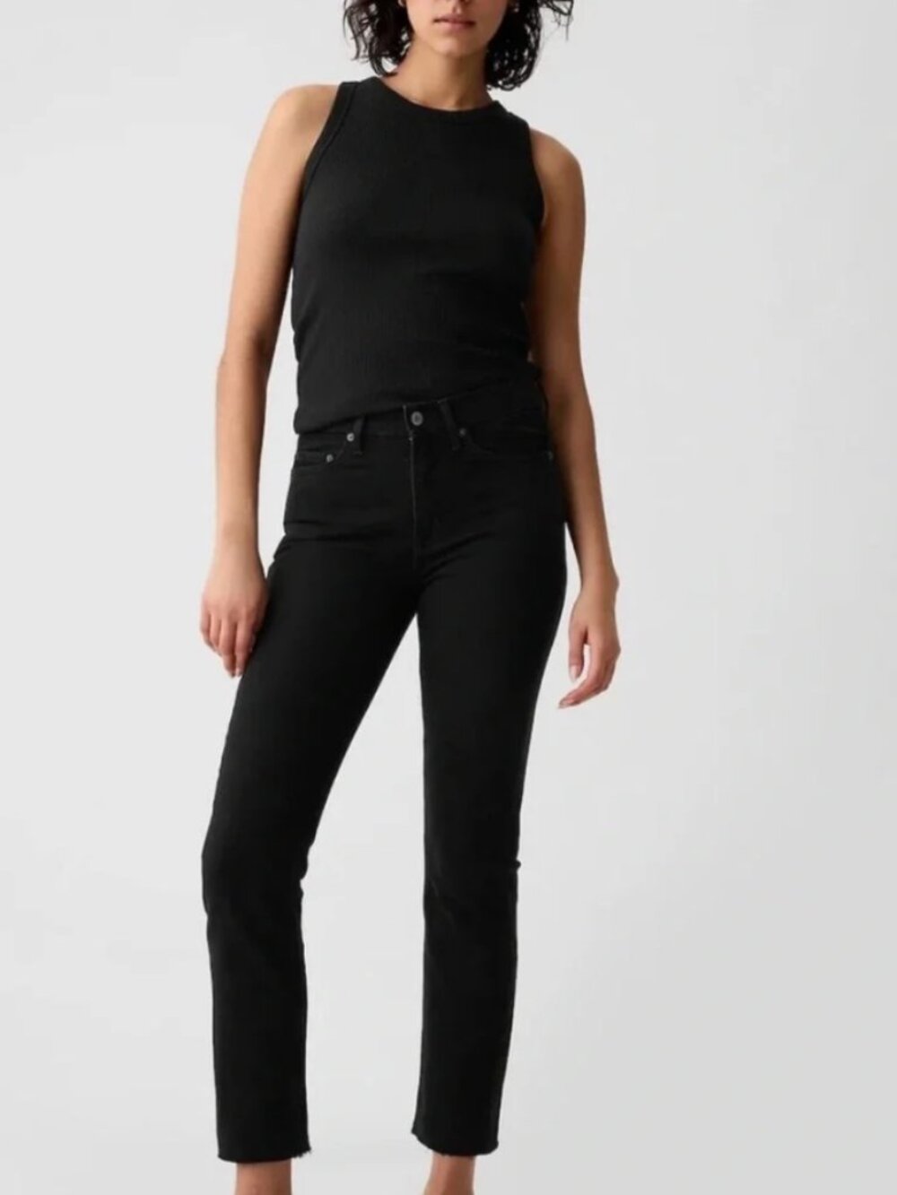 Gap Raw Edge Vintage Slim Mid Rise Black Jeans